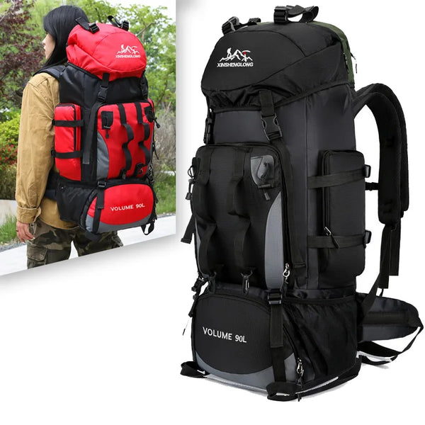 90L Waterproof Hiking Camping Backpack Large Capacity