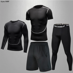 Men's Compression Rashguard Gym Running Training Suit