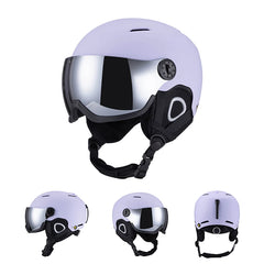 Professional Ski Helmet with Integrated Goggles