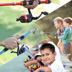 1.8M Telescopic Fiberglass Fishing Rod Children
