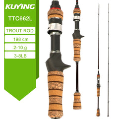 Carbon BFS Spinning Casting Fishing Rod