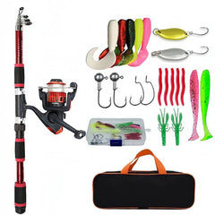 Telescopic Fishing Rod & Spinning Reel Combo Kit