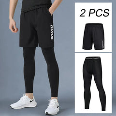 Men's Compression Running Tights Quick Dry Sports Shorts