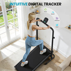 Foldable Non Motorized Treadmill Dual Flywheel