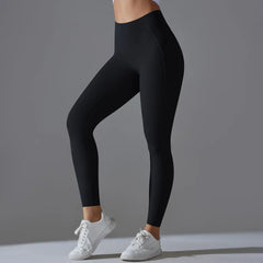 Women's High Waisted Peach Hip Lifting Yoga Leggings
