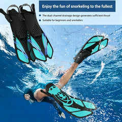 3 In 1 Snorkel Gear Set With Fins