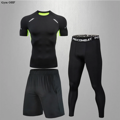 Men's Compression Rashguard Gym Running Training Suit