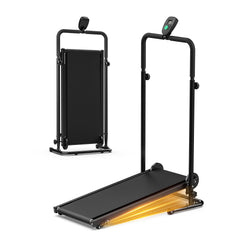 Foldable Non Motorized Treadmill Dual Flywheel