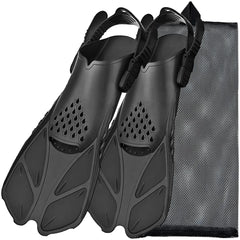 Adjustable Open Heel Snorkel Fins Adult Swimming