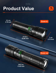 Rechargeable LED Tactical Flashlight for Camping
