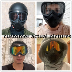 Unisex Ski Snowboard Mask Snowmobile Skiing Goggles Windproof Motocross Protective Glasses Safety Goggles with Mouth Filter